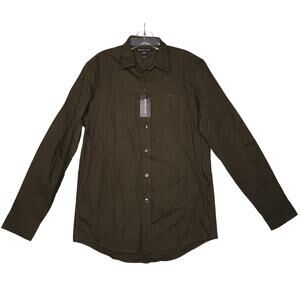 Michael Kors mens dark green button down shirt sz S NWT